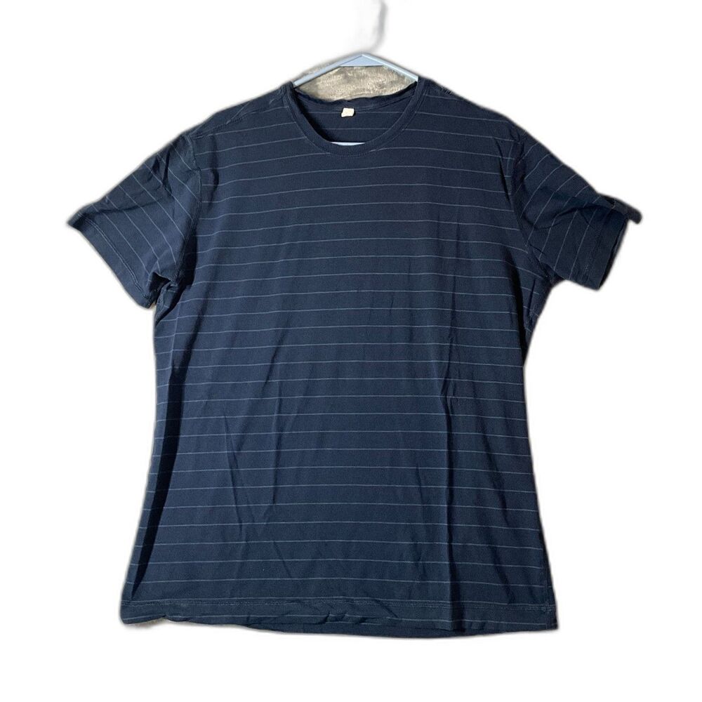 Lululemon Men’s 5 Year Basic Tee Navy Blue Striped T-shirt XL